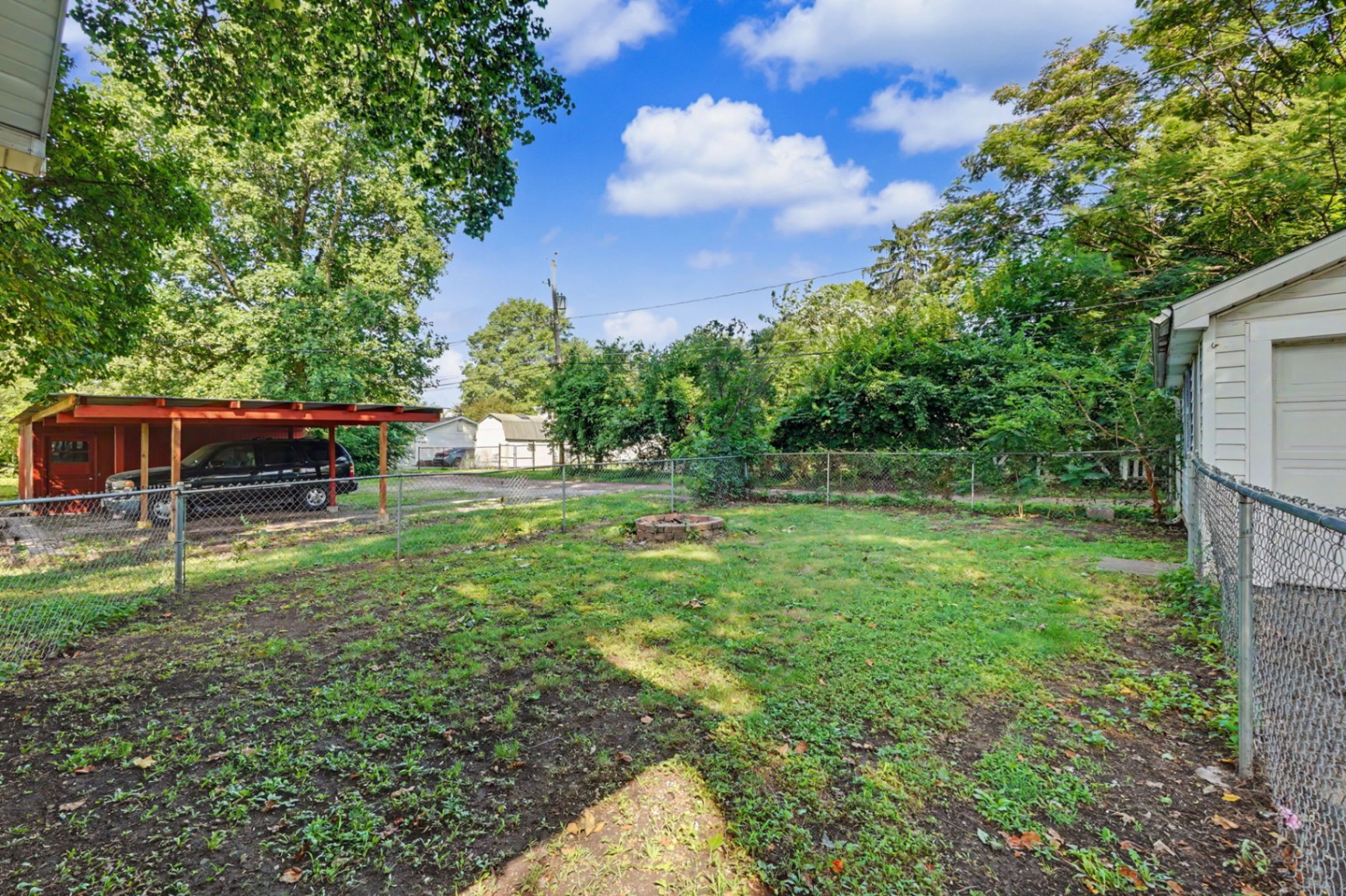 Belleville home, fenced backyard